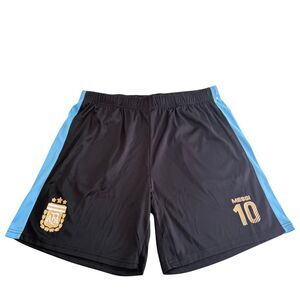 Icon Sports Argentina Messi 10 Official Soccer Shorts Adult Size - Navy
